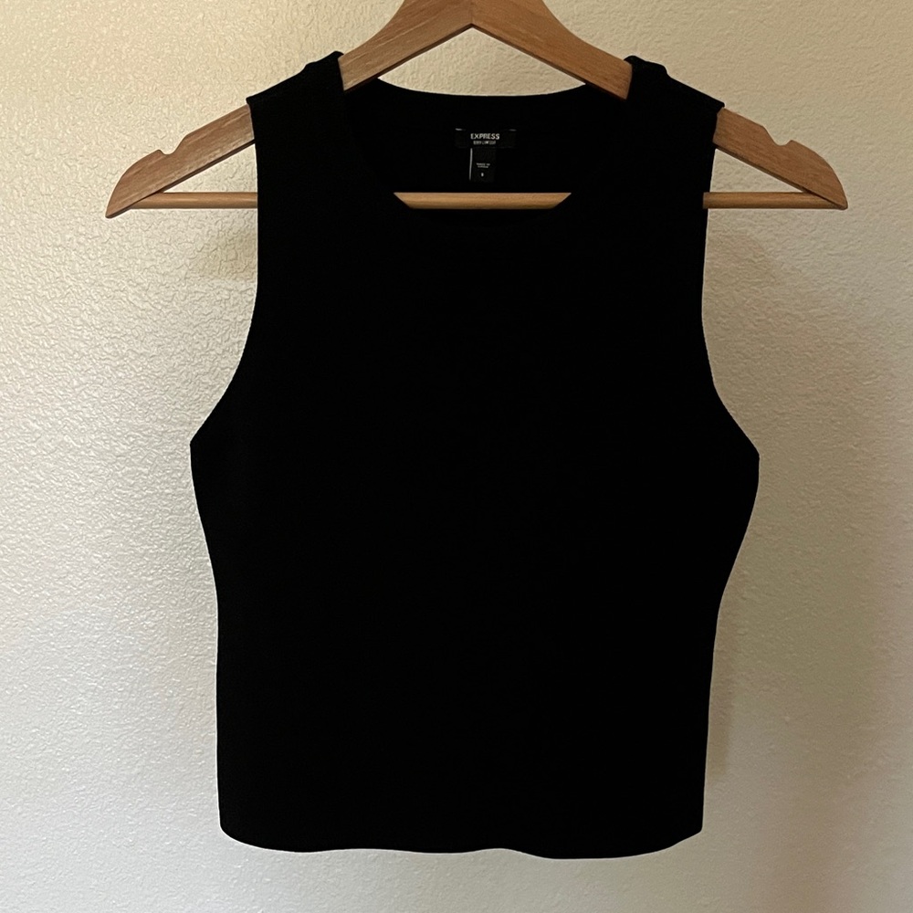 Express Black Body Contour Tank Top